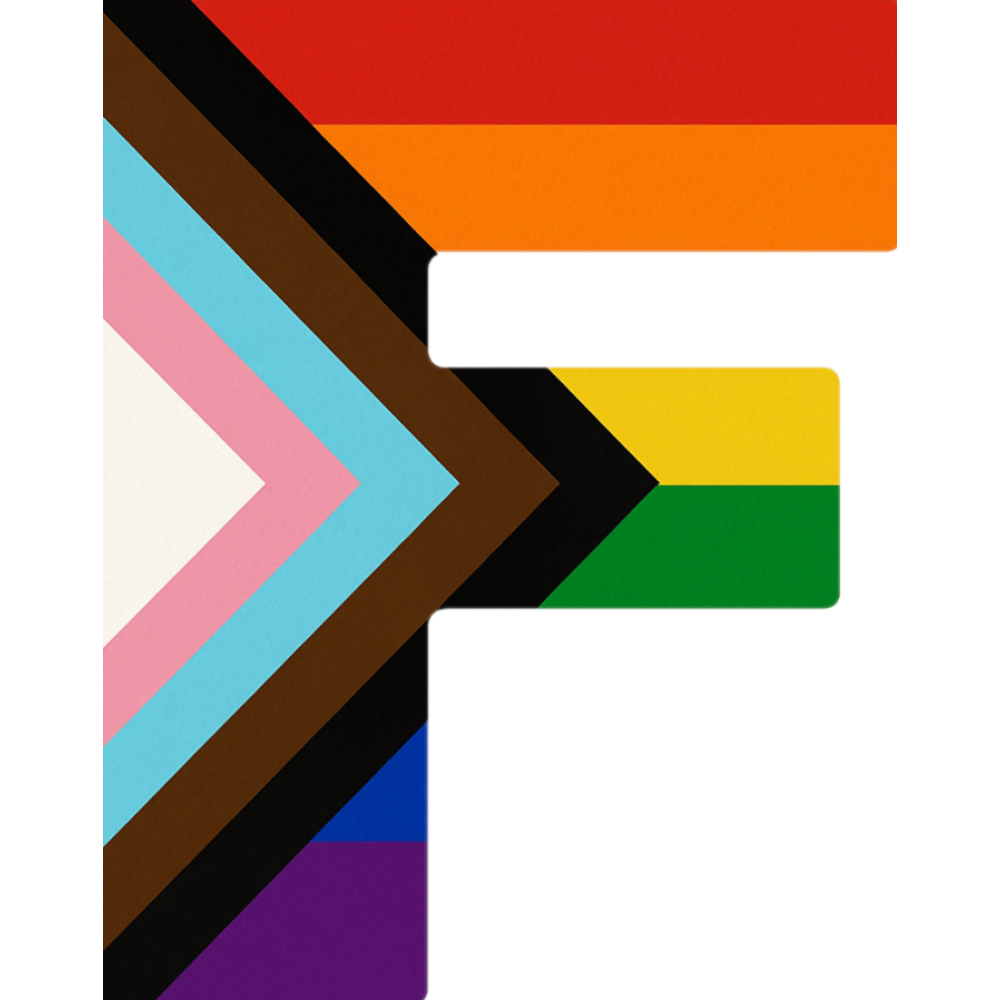 Pride Themed Letter F