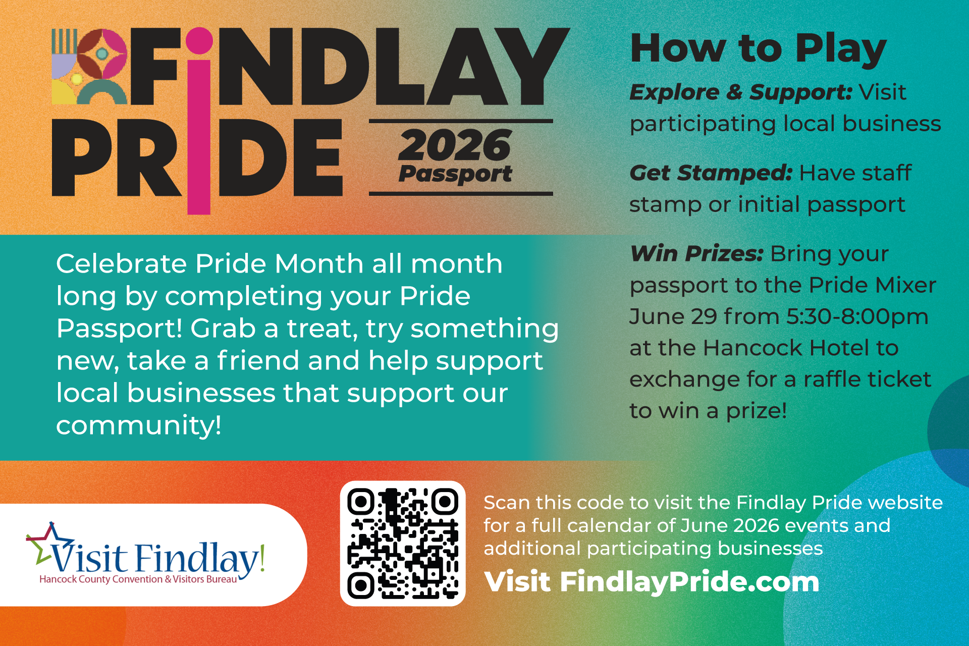 Findlay Pride Passport Instructions
