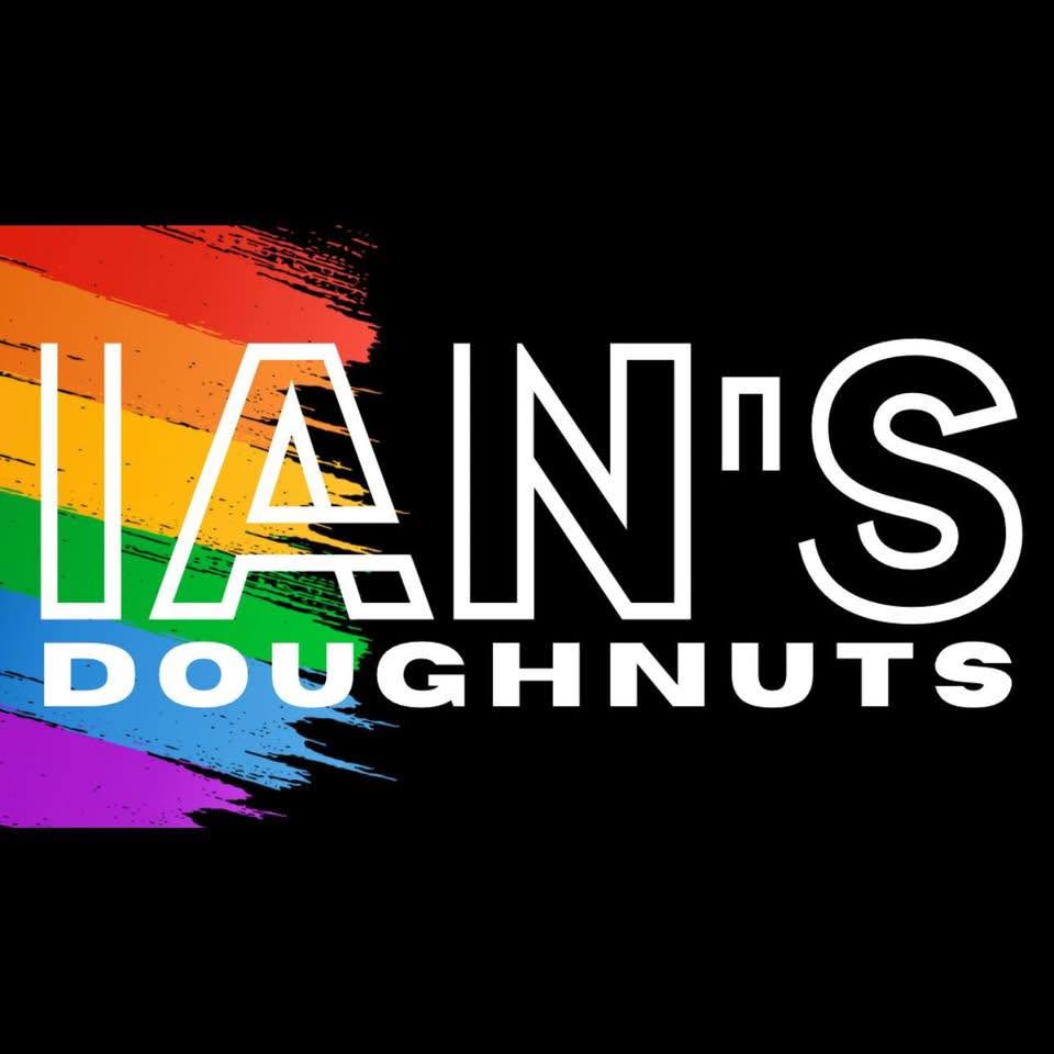 Rainbow brush strokes with Ian's Doughnuts